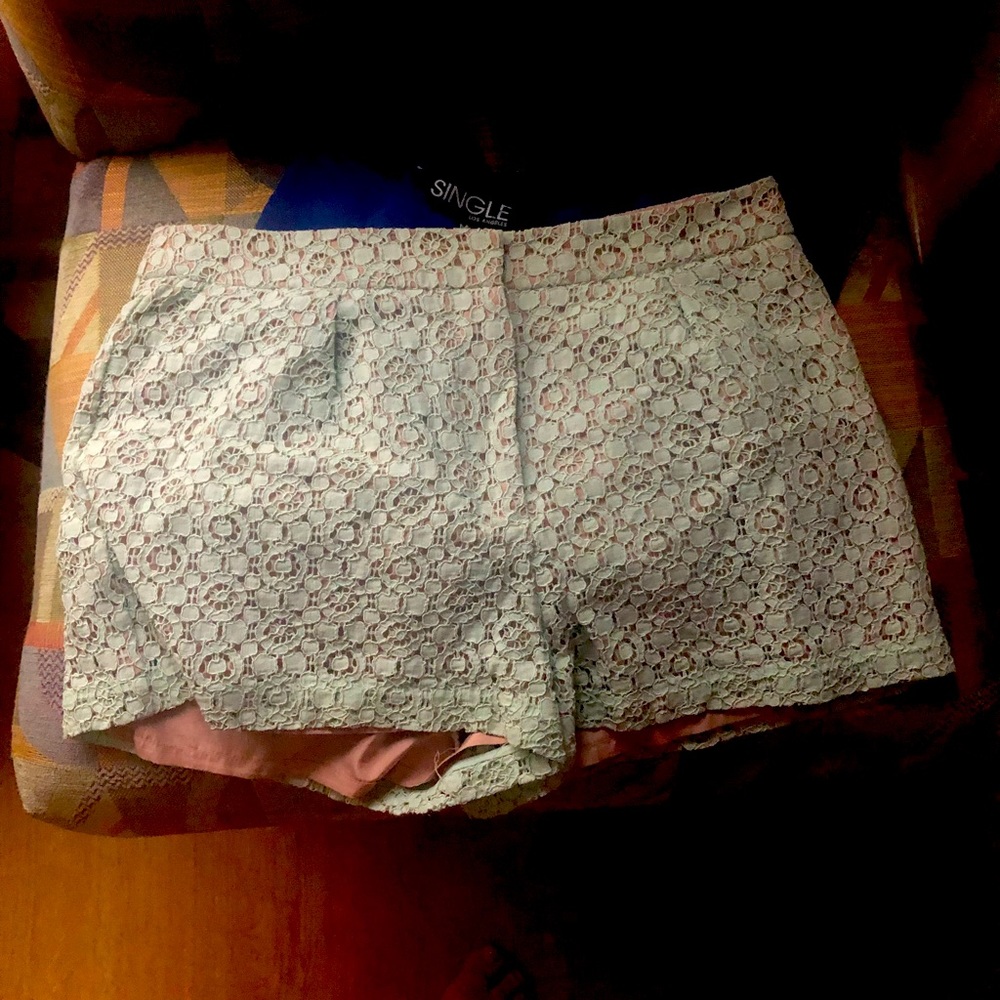 Victoria Beckham target mint lace shorts size 8